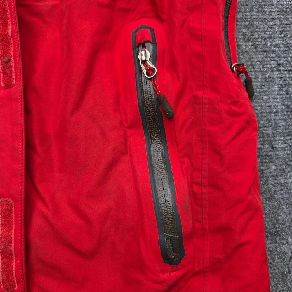 The North Face Summit Series HyVent Alpha Red Full Zip Jacket Mens L Flawed